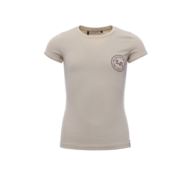 Looxs Revolution Zandkleurig t-shirt voor meisjes in de kleur 2212-5447-065 large