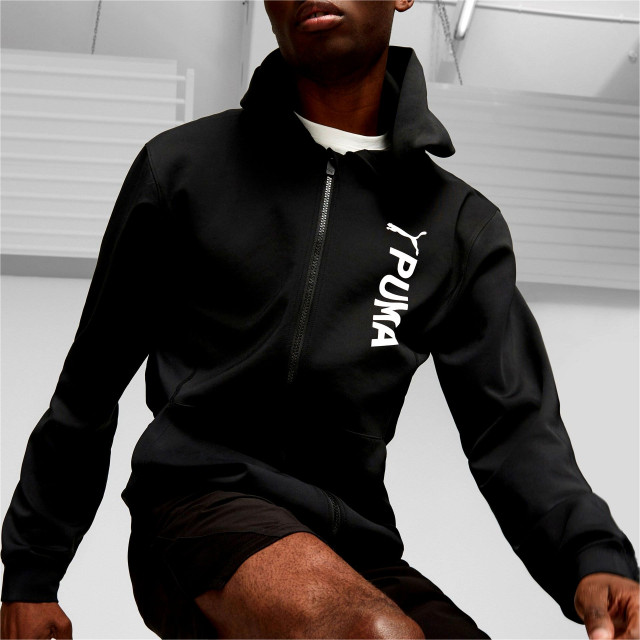 Puma fit double knit fz hoodie - 059940_990-M large
