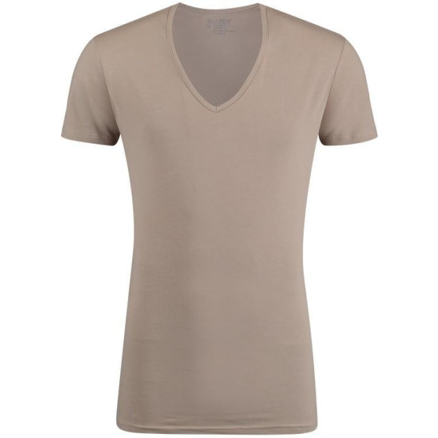 Slater T-shirt diepe v-hals 2-pack stretch 6740 Khaki dpV large