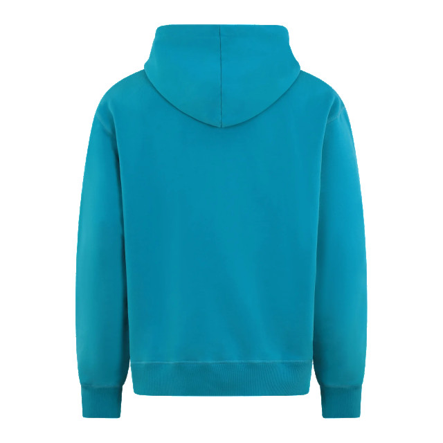 Drole De Monsieur Heren le hoodie patch ddm B-HO127-CO053-BLUE TURQUOISE large