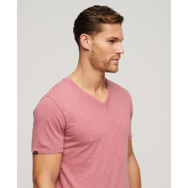 Superdry M1011889a slub tee 1dl mesa rose pink t-shirt v-neck 1DL Mesa Rose Pink/M1011889A Slub Tee large