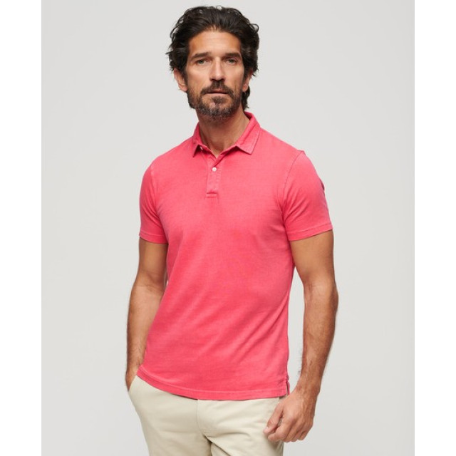 Superdry M1110323a jersey 2mf teaberry red heren polo 2MF Teaberry Red/M1110323A Jersey large