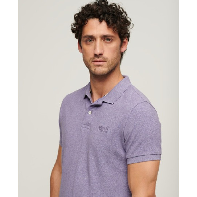 Superdry M1110343a classic pique 1ag iris purple heren polo 1AG Iris Purple/M1110343A Classic Pique large