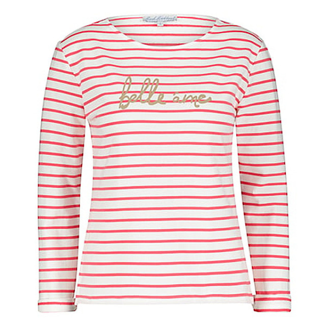Red Button Top srb4165 terry stripe coral SRB4165 Terry stripe - Coral large