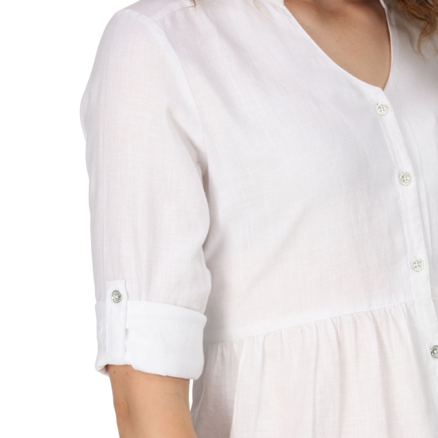 Regatta Dames nemora getextureerde katoenen blouse UTRG8752_white large