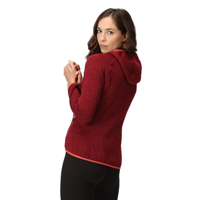 Regatta Dames newhill marl fleecejas met capuchon UTRG8830_rumbared large