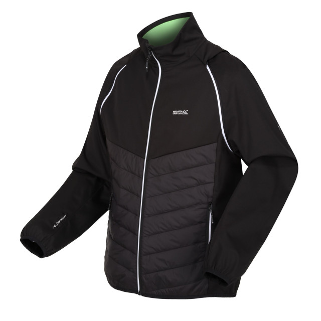 Regatta Heren steren hybride zachte shell jas UTRG9163_blackjasminegreen large Regatta Heren steren hybride zachte shell jas UTRG9163_blackjasminegreen large