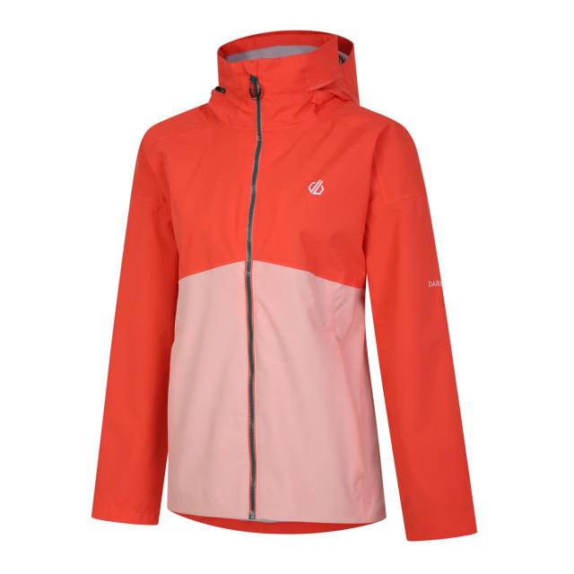 Dare2b Dames trail colour block waterdichte jas UTRG8727_neonpeach large