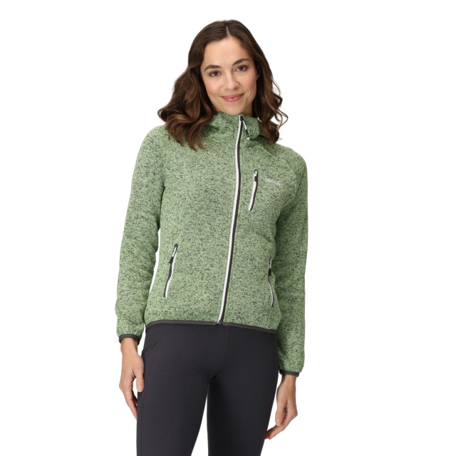 Regatta Dames newhill marl fleecejas met capuchon UTRG8830_quietgreen large Regatta Dames newhill marl fleecejas met capuchon UTRG8830_quietgreen large