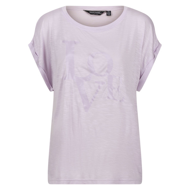 Regatta Dames roselynn love t-shirt UTRG9564_pastellilac large