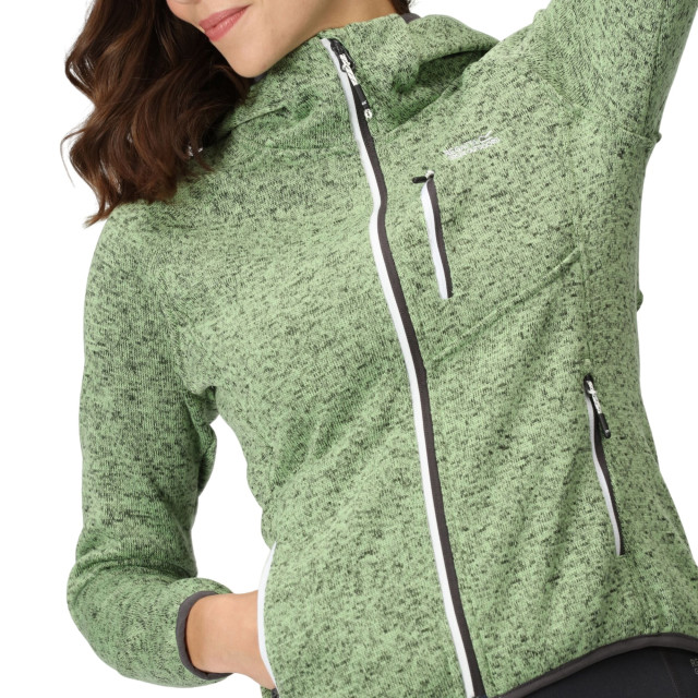 Regatta Dames newhill marl fleecejas met capuchon UTRG8830_quietgreen large Regatta Dames newhill marl fleecejas met capuchon UTRG8830_quietgreen large