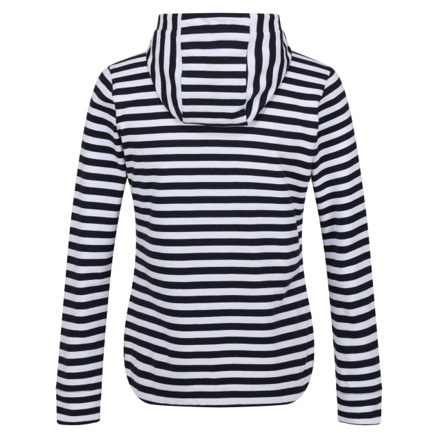 Regatta Dames bayla contrast gestreepte full zip hoodie UTRG9000_navywhite large