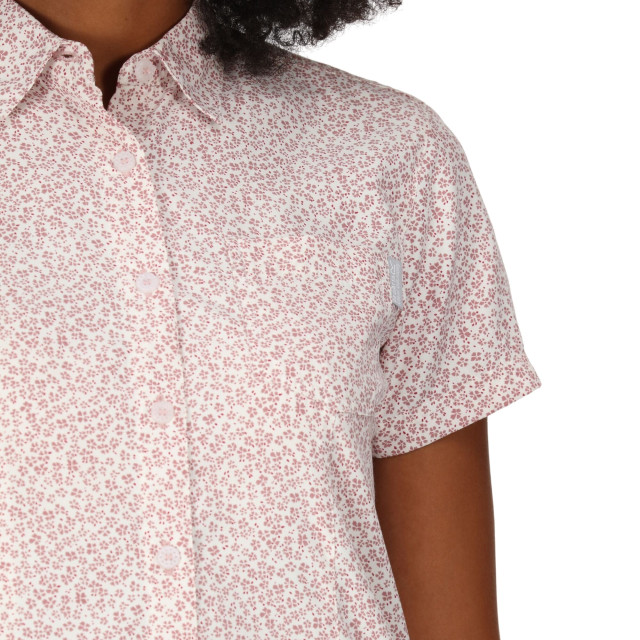 Regatta Dames mindano vii ditsy print blouse met korte mouwen UTRG8779_duskyrose large