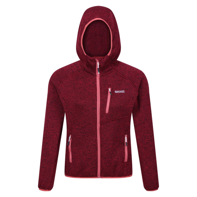 Regatta Dames newhill marl fleecejas met capuchon UTRG8830_rumbared large