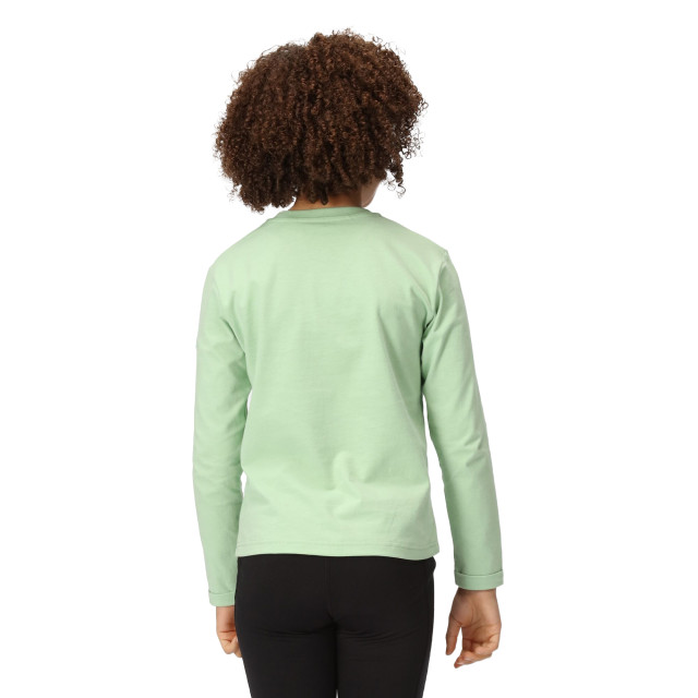 Regatta Kinderen/kinderen wenbie iii hart t-shirt met lange mouwen UTRG8976_quietgreen large