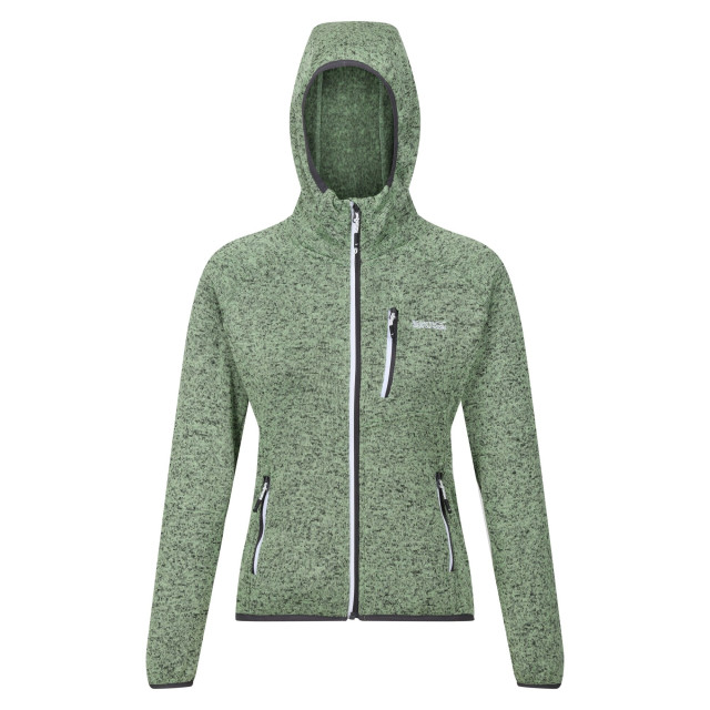 Regatta Dames newhill marl fleecejas met capuchon UTRG8830_quietgreen large Regatta Dames newhill marl fleecejas met capuchon UTRG8830_quietgreen large