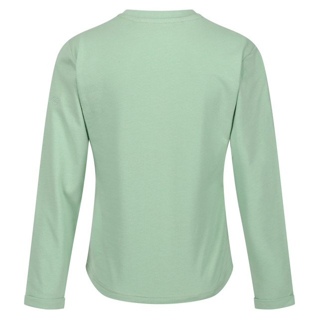 Regatta Kinderen/kinderen wenbie iii hart t-shirt met lange mouwen UTRG8976_quietgreen large