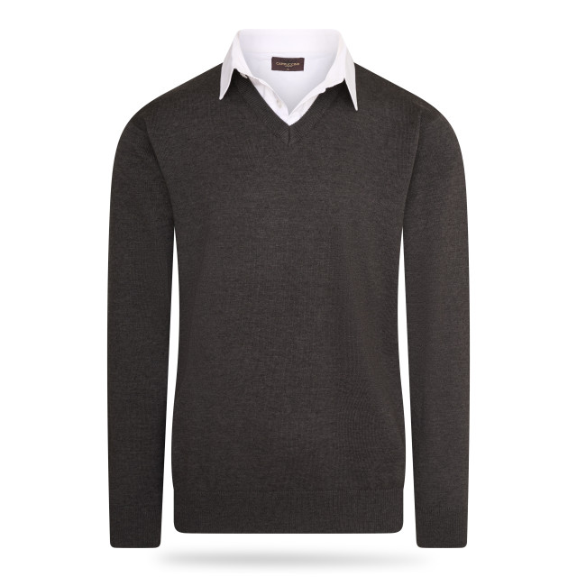 Cappuccino Italia Mock pullover antraciet CAP-MOCK-ANT-XXL large