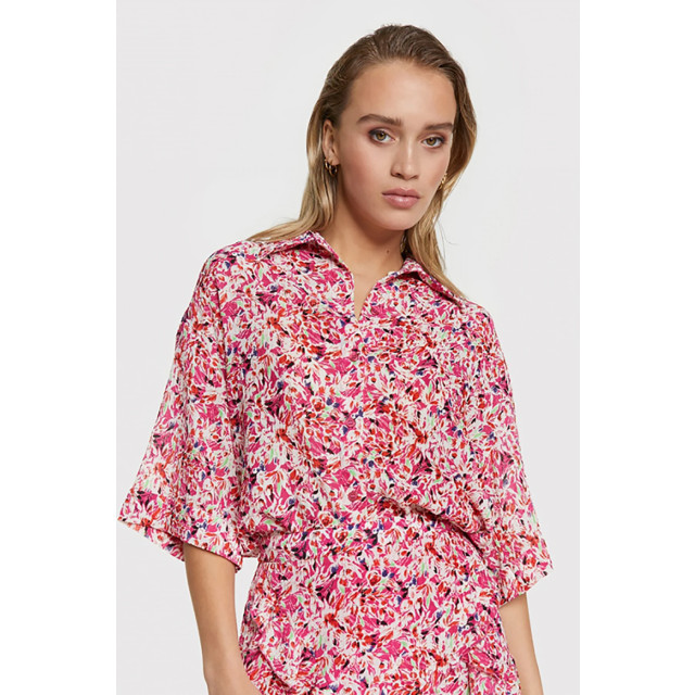 Alix The Label 2306957238 woven small flower short sleeve blouse 2306957238 Woven small flower short sleeve blouse large