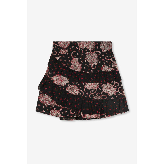 Alix The Label 2108255089 woven flower paisley ruffled skirt 2108255089 Woven flower paisley ruffled skirt large