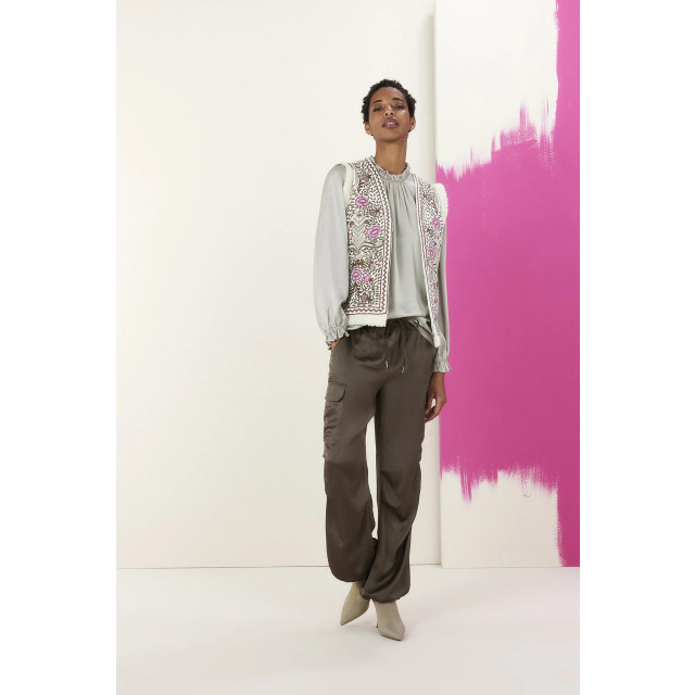 Summum 9s110-11729 gilet embroidered velours 9s110-11729 Gilet Embroidered Velours large