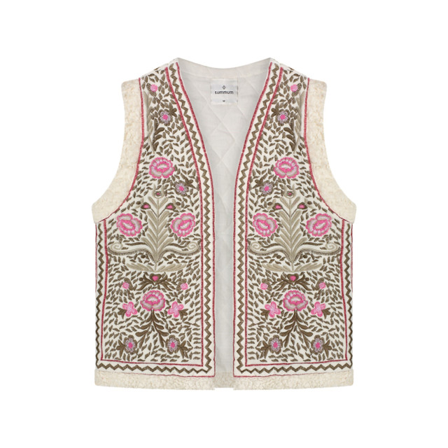 Summum 9s110-11729 gilet embroidered velours 9s110-11729 Gilet Embroidered Velours large