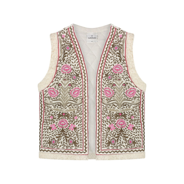 Summum 9s110-11729 gilet embroidered velours 9s110-11729 Gilet Embroidered Velours large