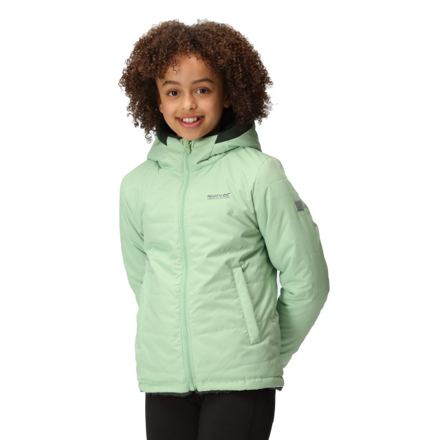 Regatta Kinder/kinder kyrell effen omkeerbaar jasje UTRG8895_quietgreendarkestspruce large