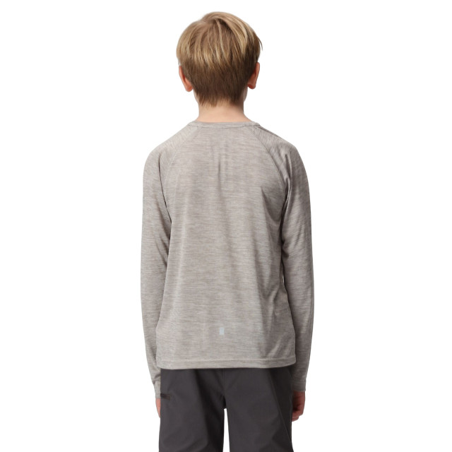Regatta Burnlee cycling marl t-shirt met lange mouwen voor kinderen/kinderen UTRG8810_silvergrey large