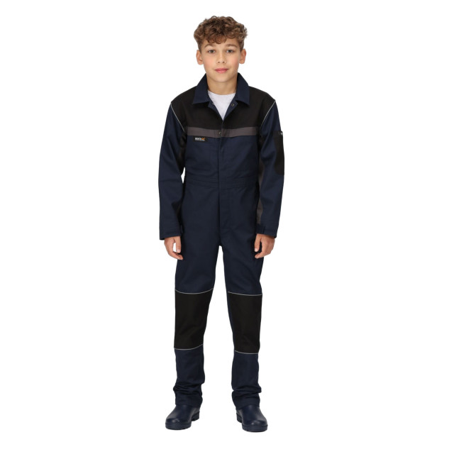 Regatta Kinder/kinder jumpsuit met contrasterende bandplooi UTRG9558_navyblack large
