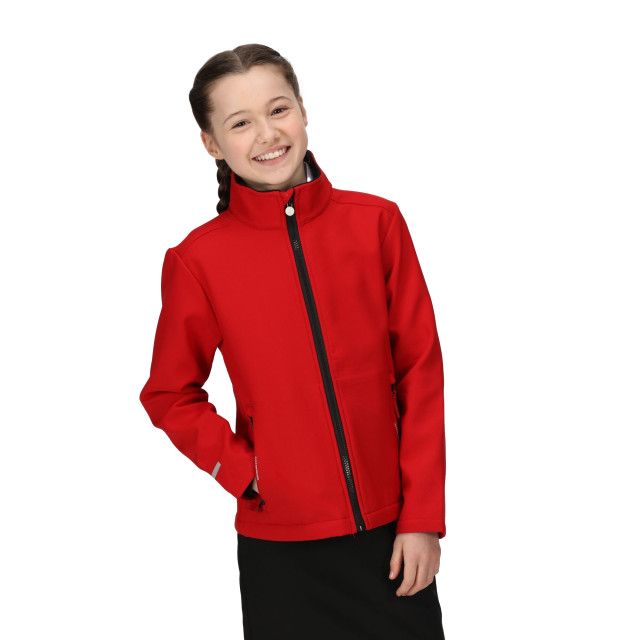 Regatta Kinder/kids ablaze 2 layer soft shell jas UTRG9534_classicredblack large