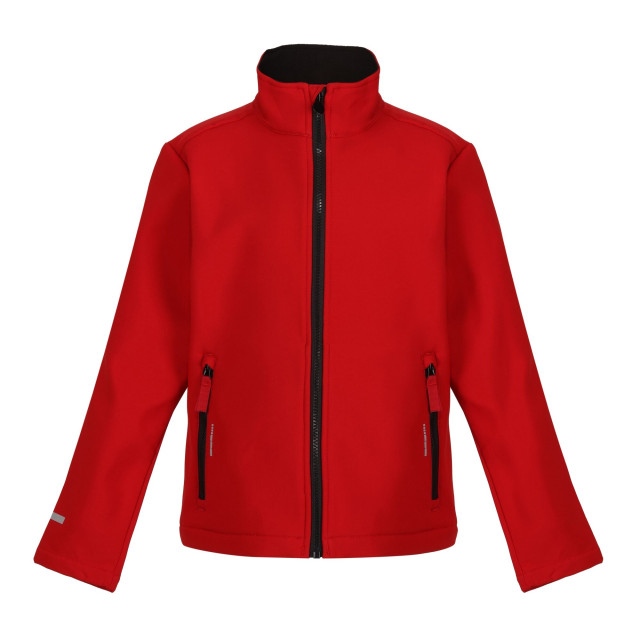 Regatta Kinder/kids ablaze 2 layer soft shell jas UTRG9534_classicredblack large
