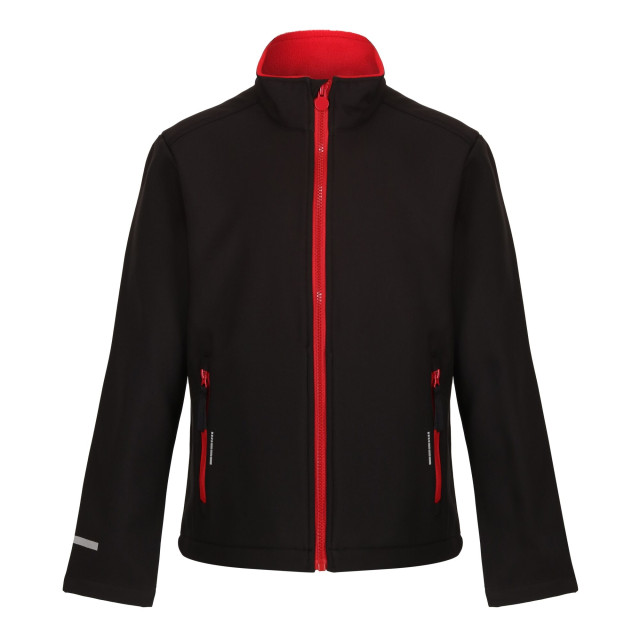 Regatta Kinder/kids ablaze 2 layer soft shell jas UTRG9534_blackclassicred large