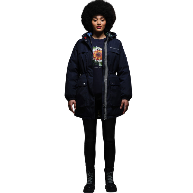 Regatta Dames christian lacroix cailar logo longline waterdichte jas UTRG9387_navymarl large Regatta Dames christian lacroix cailar logo longline waterdichte jas UTRG9387_navymarl large