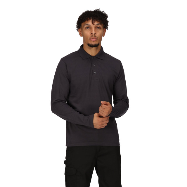 Regatta Heren pro poloshirt met lange mouwen UTRG9339_sealgrey large
