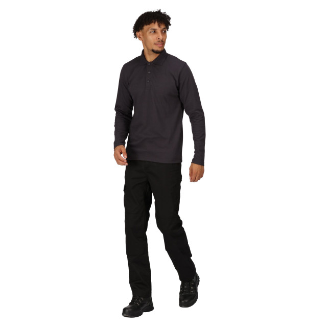 Regatta Heren pro poloshirt met lange mouwen UTRG9339_sealgrey large