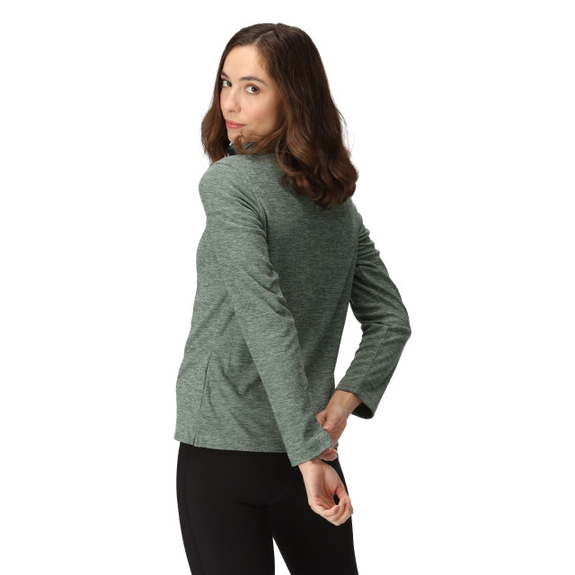 Regatta Dames kizmit marl half zip fleece top UTRG9189_darkforestgreenmarl large