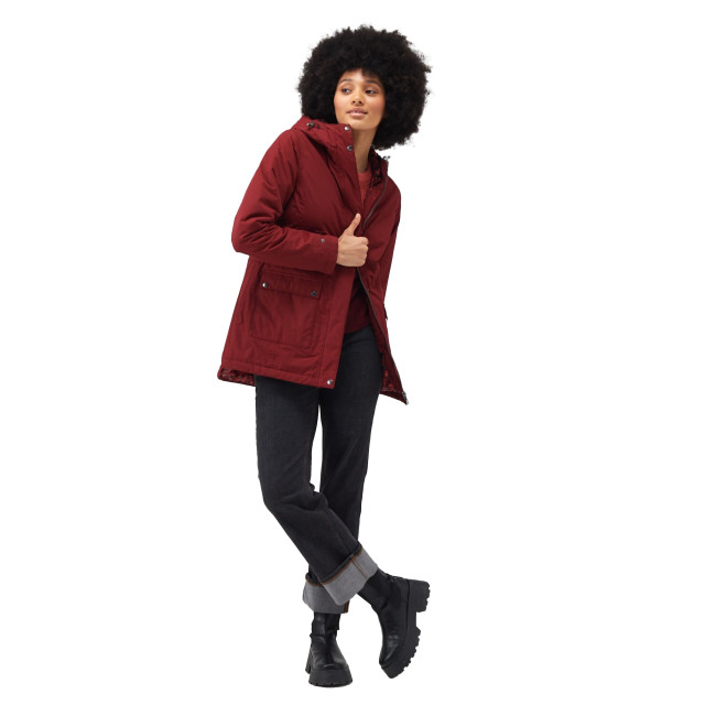 Regatta Dames brenlyn abstract hearts waterdichte jas UTRG9209_cabernet large