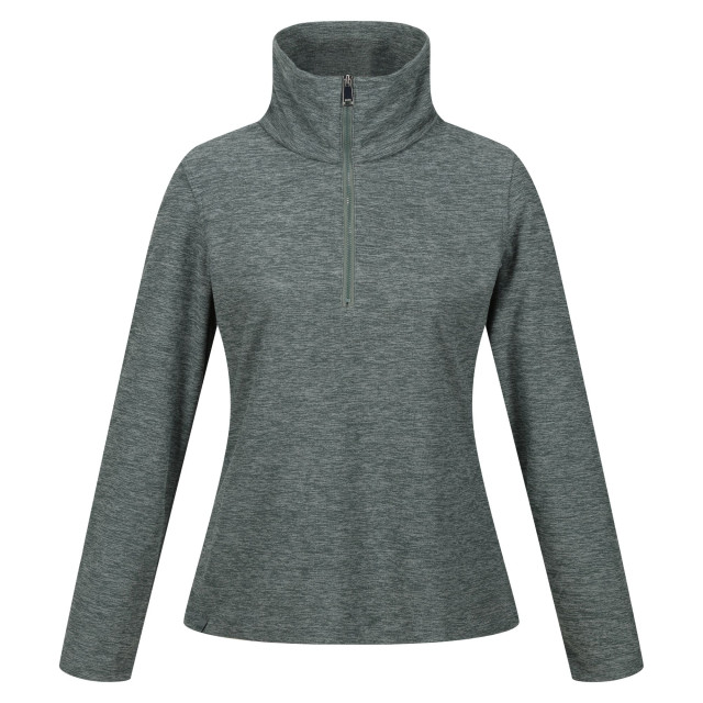 Regatta Dames kizmit marl half zip fleece top UTRG9189_darkforestgreenmarl large