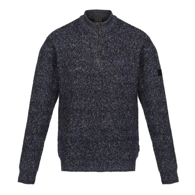 Regatta Heren solomon marl gebreid sweatshirt met ritssluiting UTRG9181_navy large