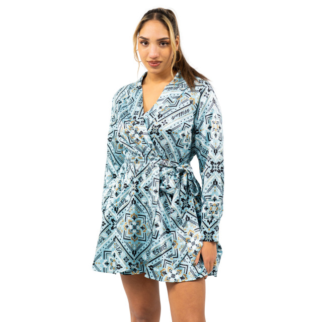 Nikkie Bangkok printed wrap jurk bangkok-printed-wrap-jurk-00053106-blue large