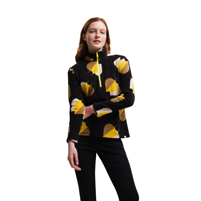 Regatta Dames orla kiely shadow elm zip neck fleece top UTRG9506_yellow large
