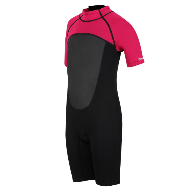 Regatta Kinder/kids kort wetsuit UTRG7321_blackduchesspink large