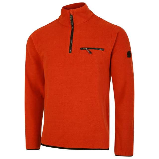Dare2b Heren affinity zip neck fleece top UTRG8782_rooibosteabrown large Dare2b Heren affinity zip neck fleece top UTRG8782_rooibosteabrown large