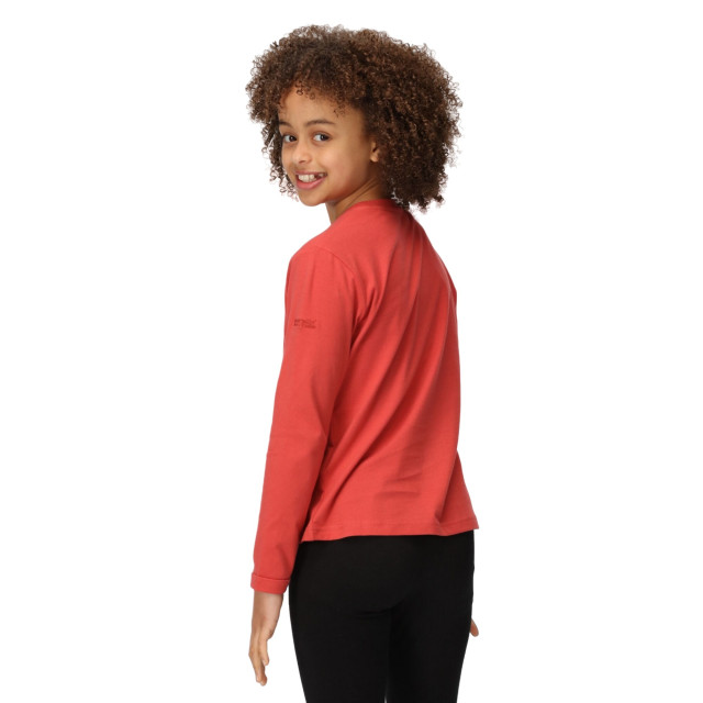 Regatta Kinderen/kinderen wenbie iii good vibes club t-shirt met lange mouwen UTRG8793_mineralred large
