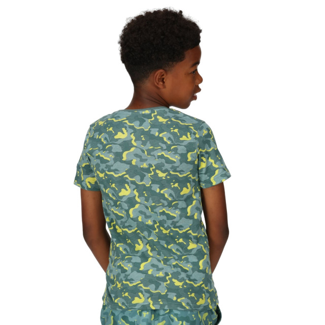 Regatta Kinderen/kinderen bosley vi camouflage t-shirt UTRG8792_seapine large
