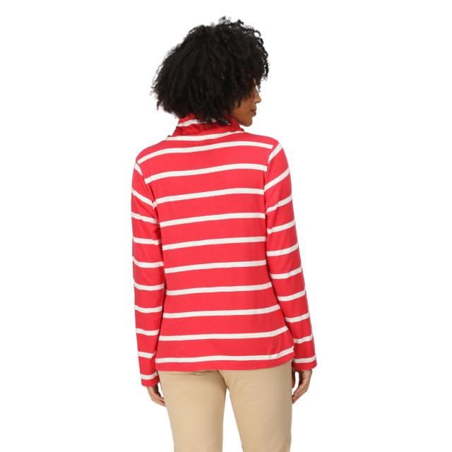 Regatta Dames helvine gestreept sweatshirt UTRG8806_miamiredwhite large