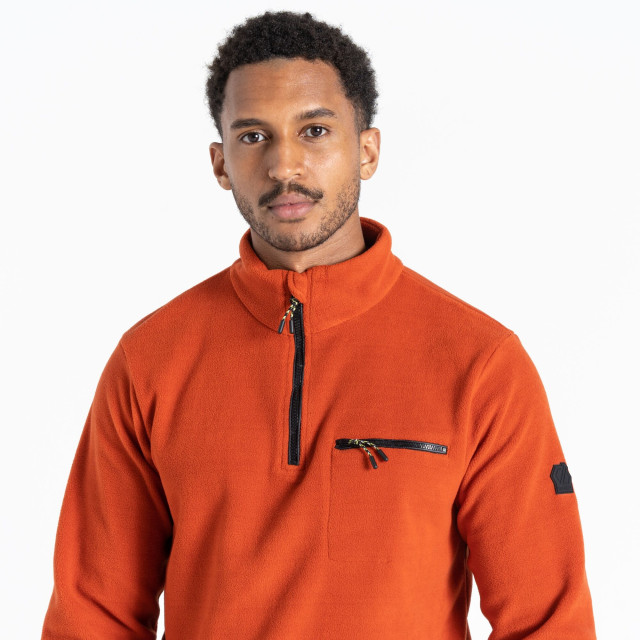 Dare2b Heren affinity zip neck fleece top UTRG8782_rooibosteabrown large Dare2b Heren affinity zip neck fleece top UTRG8782_rooibosteabrown large