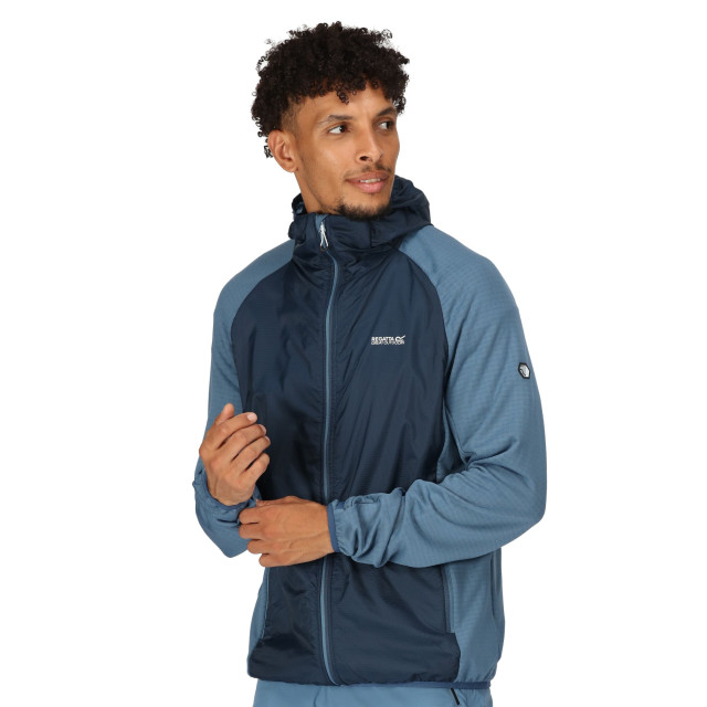 Regatta Heren highton lite hybride soft shell jas met capuchon UTRG9566_bluewingstellar large Regatta Heren highton lite hybride soft shell jas met capuchon UTRG9566_bluewingstellar large