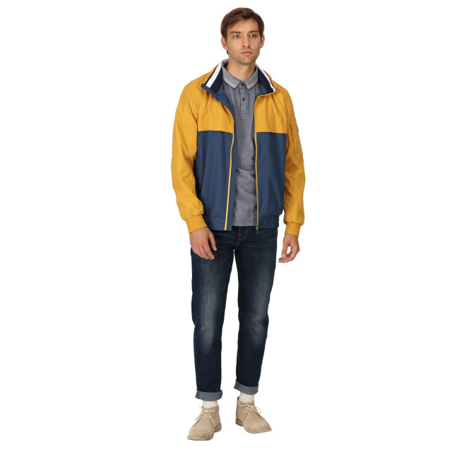 Regatta Heren shorebay colour block waterdichte jas UTRG9404_goldstrawdarkdenim large Regatta Heren shorebay colour block waterdichte jas UTRG9404_goldstrawdarkdenim large
